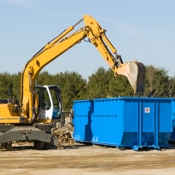 what size residential dumpster rentals are available in Sidney TX